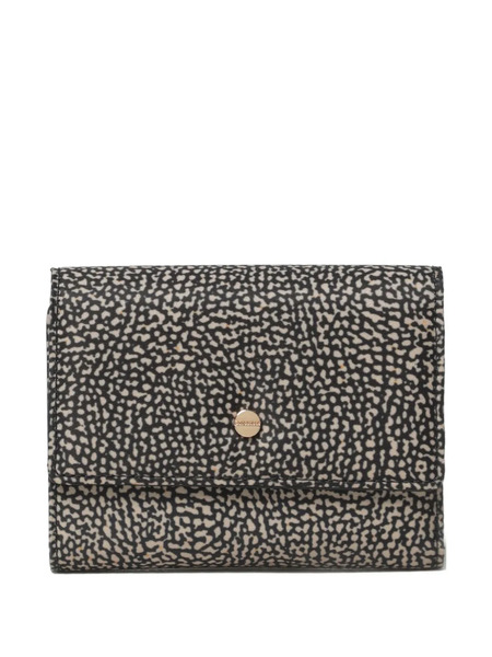  Borbonese Billetera Mediana Estampada - Negro 