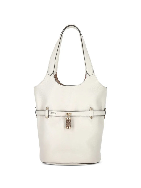  Borbonese Bolso De Hombro Secchiello Pequeño - Blanco 