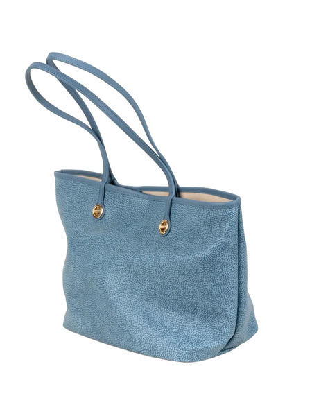  Borbonese Bolso Shopper O.p. Texturizado - Azul 