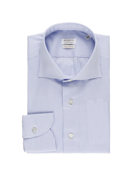  Borriello Napoli Camisa Basic A Rayas - Azul 