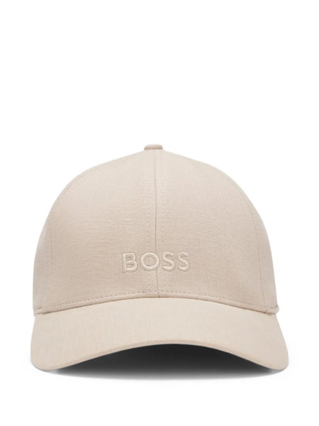  Boss Gorra De Lino Bordada - Neutro 