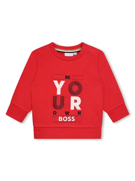  Boss Kidswear Sudadera Con Eslogan Estampado - Rojo 