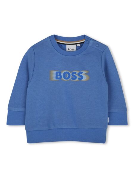  Boss Kidswear Sudadera Con Logo Estampado - Azul 
