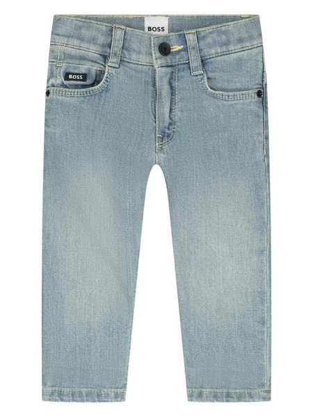  Boss Kidswear Vaqueros Con Parche Del Logo - Azul 