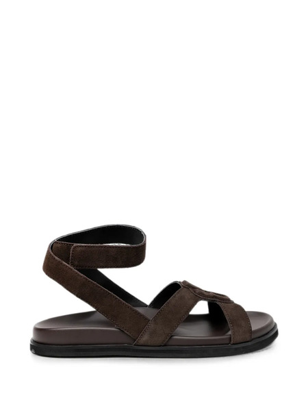  Boss Logo-patch Touch-strap Sandals - Marrón 