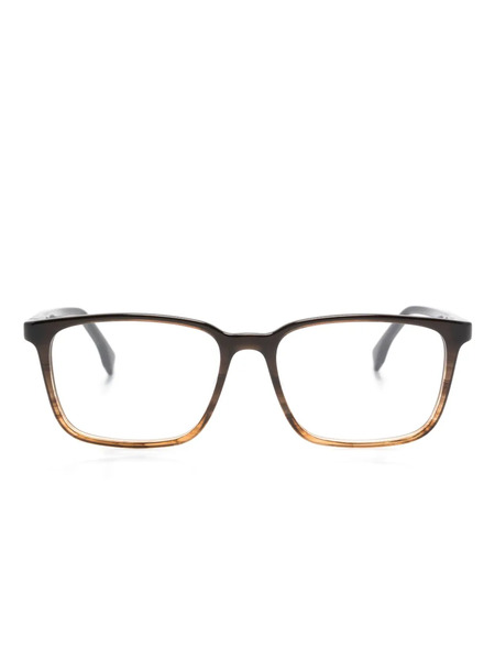  Boss Logo-print Square-frame Glasses - Marrón 