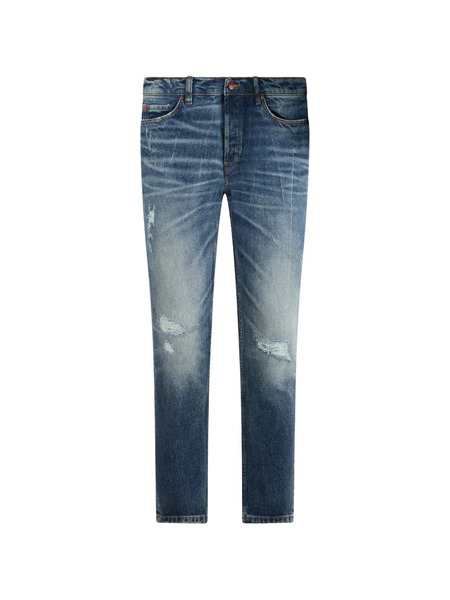  Boss Vaqueros Con Detalles Rasgados - Azul 