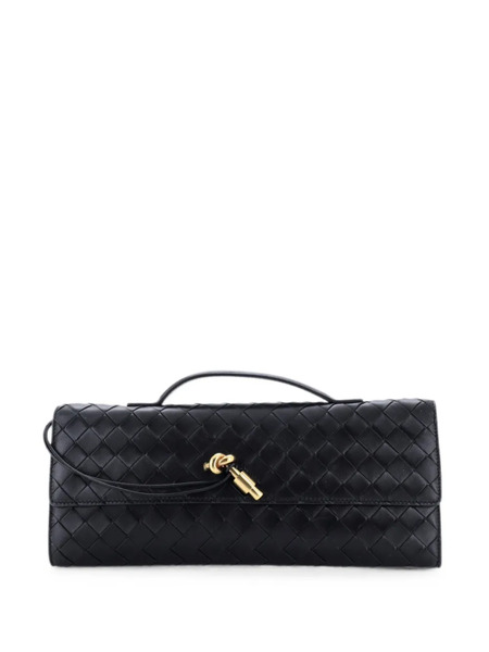  Bottega Veneta Pre-owned Bolso De Mano Andiamo Largo De Piel De Napa Con Diseño Intrecciato Y Asa En La Parte Superior - Negro 