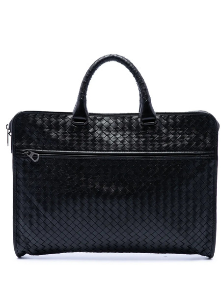  Bottega Veneta Pre-owned Bolso De Mano Briefcase En Piel De Napa Con Diseño Intrecciato 2012-2026 - Negro 