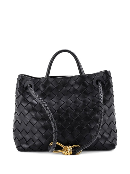  Bottega Veneta Pre-owned Bolso Satchel Andiamo East West Pequeño De Piel De Napa Con Diseño Intrecciato - Negro 