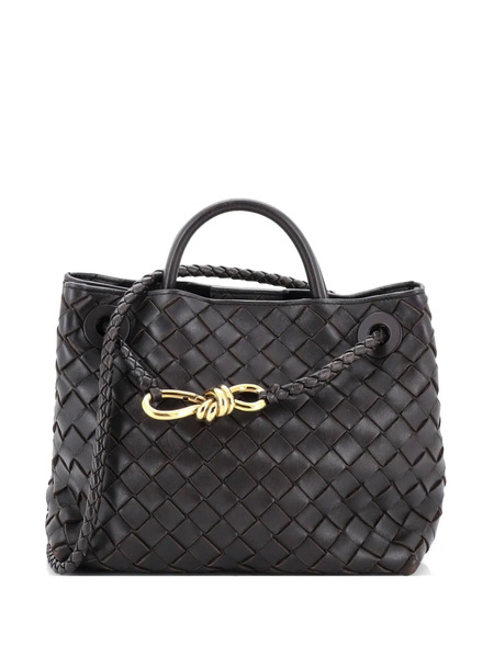  Bottega Veneta Pre-owned Bolso Satchel Andiamo East West Pequeño De Piel De Napa Con Diseño Intrecciato - Marrón 