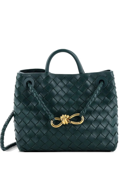  Bottega Veneta Pre-owned Bolso Satchel Andiamo East West Pequeño De Piel De Napa Con Diseño Intrecciato - Verde 
