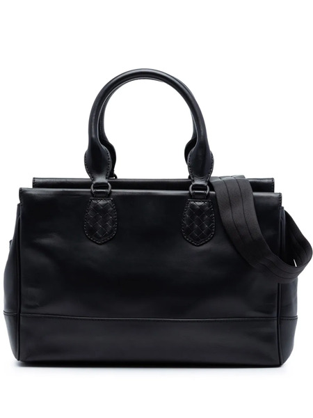 Bottega Veneta Pre-owned Bolso Satchel Ducale De Piel Con Ribete Intrecciato Y Asa Superior 2012-2025 - Negro 