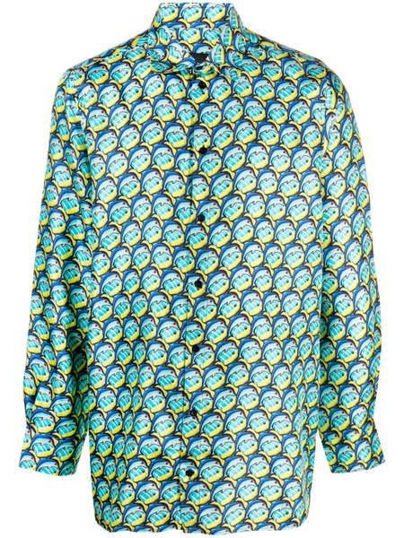  Botter Camisa Con Estampado Gráfico - Azul 