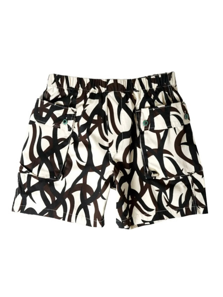  Brain Dead Bermudas Con Estampado Abstracto - Blanco 