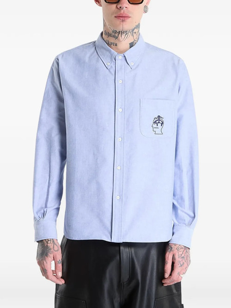  Brain Dead Camisa Bbc Selvedge - Azul 