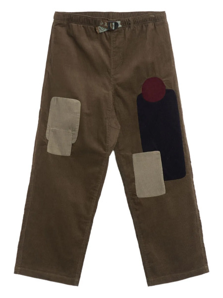  Brain Dead Pantalones De Algodón Con Parche - Verde 