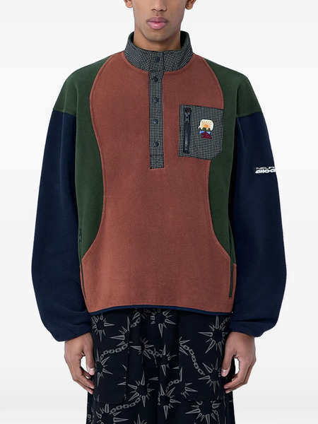  Brain Dead Sudadera Con Panel En Contraste - Marrón 
