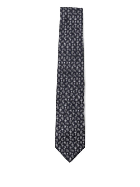  Brioni Corbata De Seda Estampada - Azul 