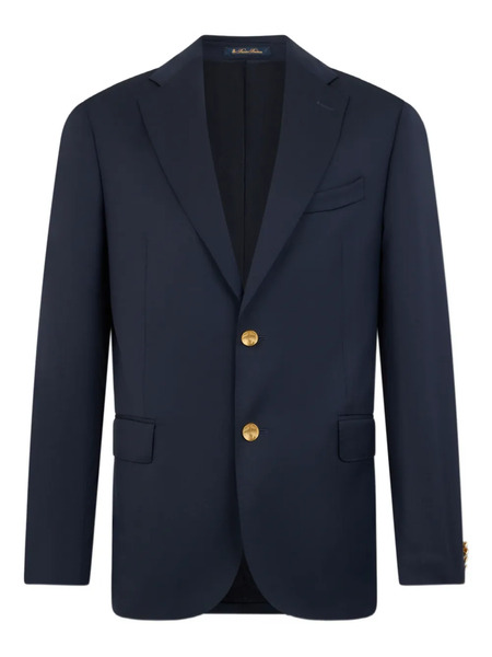 Brooks Brothers Blazer De Lana Virgen - Azul 