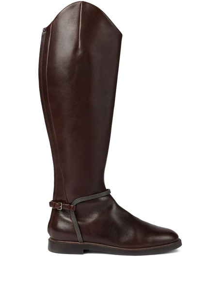  Brunello Cucinelli Botas Con Correa De Hebilla - Marrón 