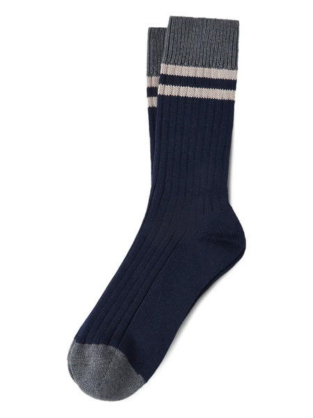  Brunello Cucinelli Calcetines A Rayas - Azul 