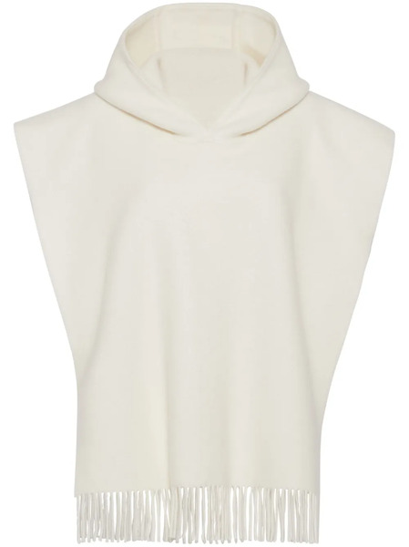  Brunello Cucinelli Capa Con Flecos - Blanco 