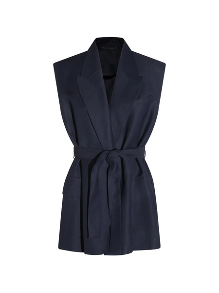  Brunello Cucinelli Chaleco Con Cinturón - Azul 