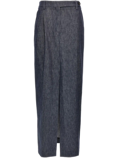  Brunello Cucinelli Falda Monile - Azul 
