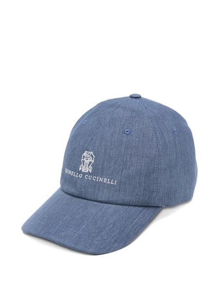  Brunello Cucinelli Gorra Con Logo - Azul 
