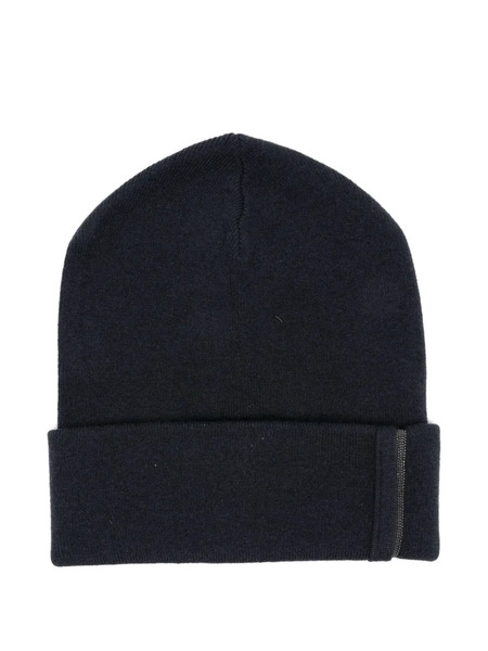  Brunello Cucinelli Gorro Con Apliques - Azul 