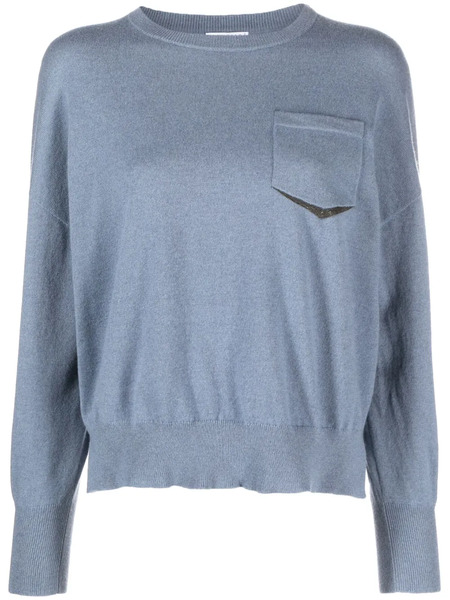  Brunello Cucinelli Jersey Con Bolsillo De Parche - Azul 