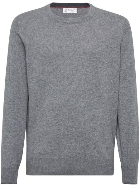 Brunello Cucinelli Jersey Con Cuello Redondo - Gris 