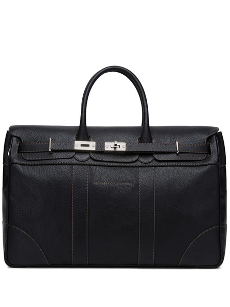  Brunello Cucinelli Maleta Weekender Country - Negro 