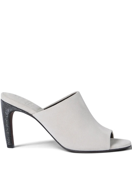  Brunello Cucinelli Mules Con Puntera Abierta - Gris 