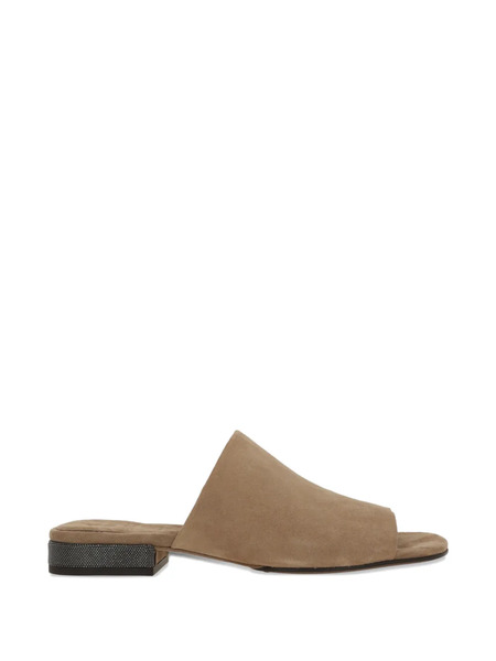  Brunello Cucinelli Mules Con Puntera Abierta - Marrón 