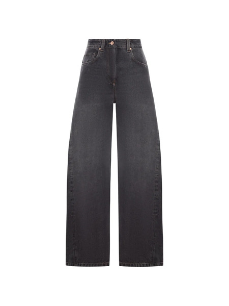  Brunello Cucinelli Pantalones De Algodón - Gris 