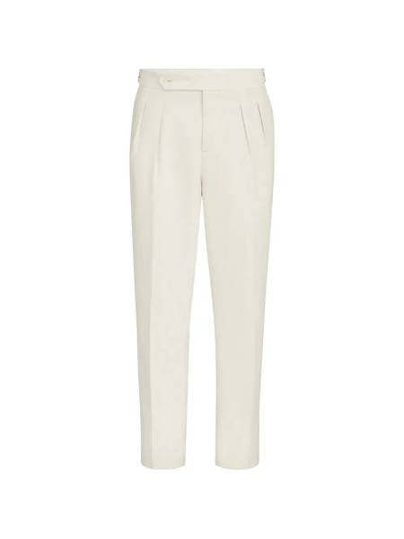  Brunello Cucinelli Pantalones De Esmoquin Sea Island De Pana Con Pinzas Dobles Y Cinturilla Acolchada - Neutro 