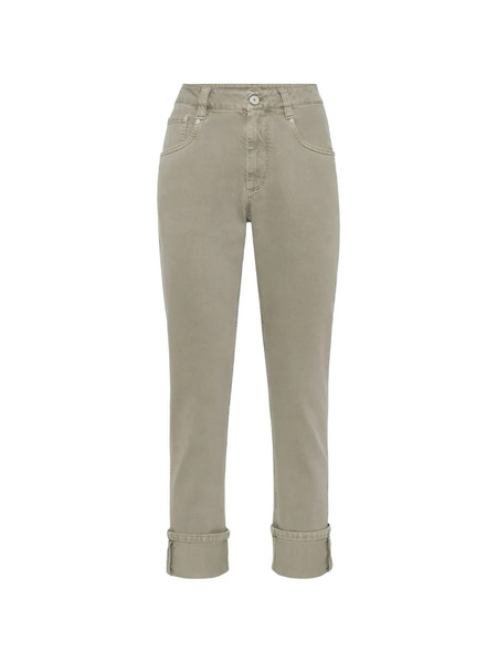  Brunello Cucinelli Straight-leg Cuffed Jeans - Verde 