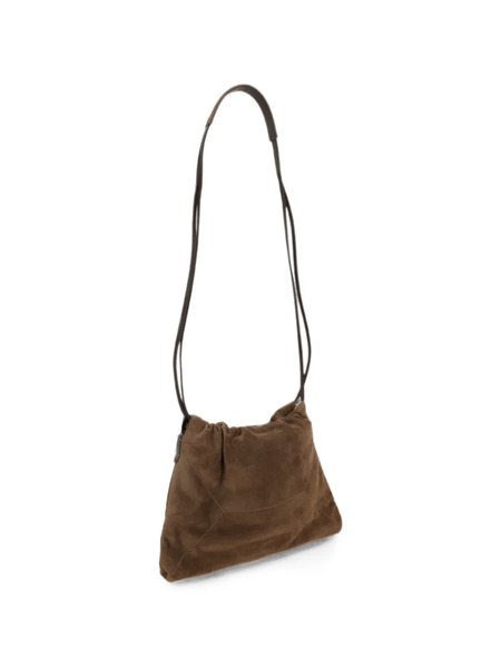  Brunello Cucinelli Suede Drawstring Shoulder Bag - Marrón 