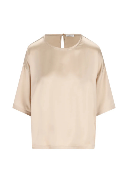  Brunello Cucinelli Top Estilo Boxy - Neutro 