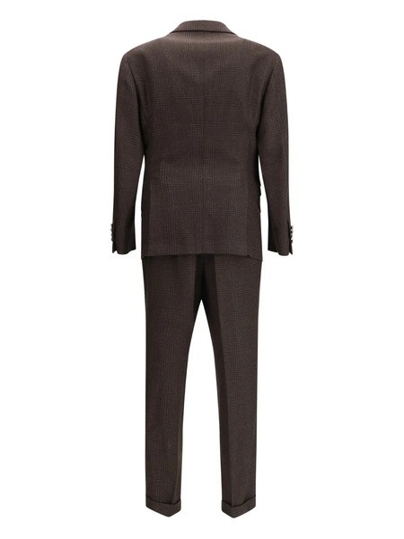  Brunello Cucinelli Traje A Cuadros - Marrón 
