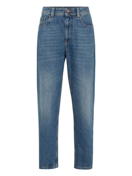  Brunello Cucinelli Vaqueros Ajustados Estilo Baggy - Azul 