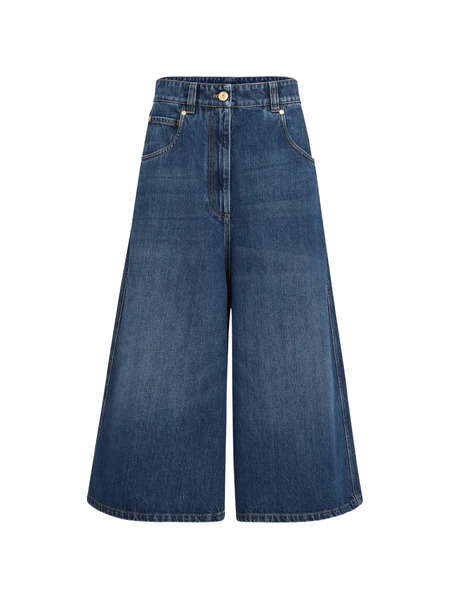  Brunello Cucinelli Vaqueros Capri Con Monili - Azul 