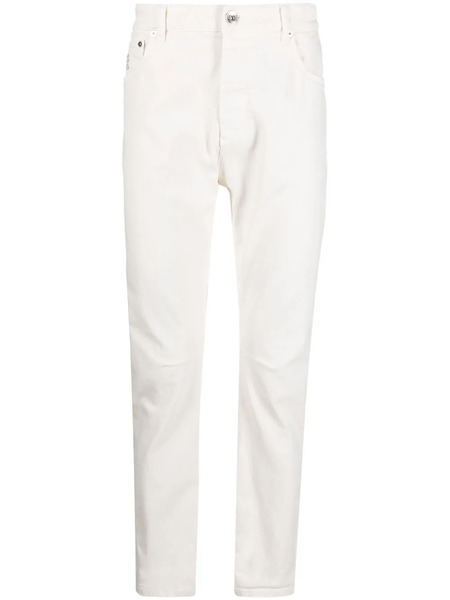  Brunello Cucinelli Vaqueros Con Diseño Teñido - Blanco 