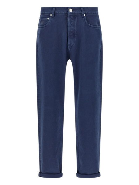 Brunello Cucinelli Vaqueros Con Parche Del Logo - Azul 