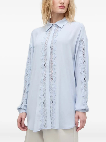  Bruuns Bazaar Camisa Con Cinturón - Azul 