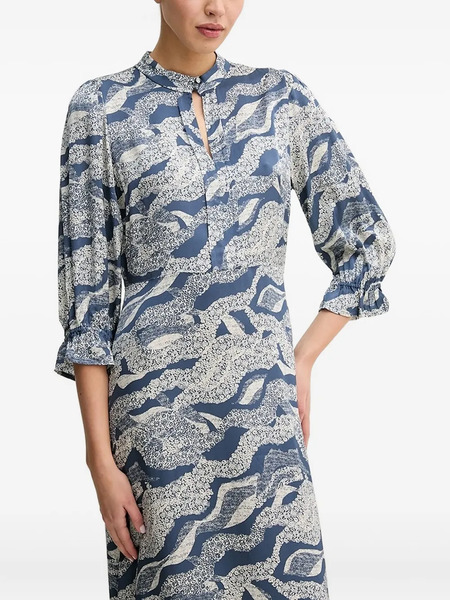  Bruuns Bazaar Vestido Con Estampado Abstracto - Azul 