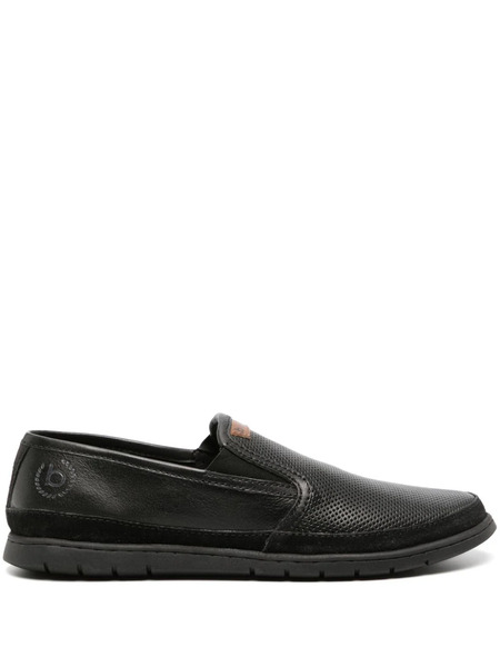  Bugatti Mocasines Crooner Con Perforaciones - Negro 