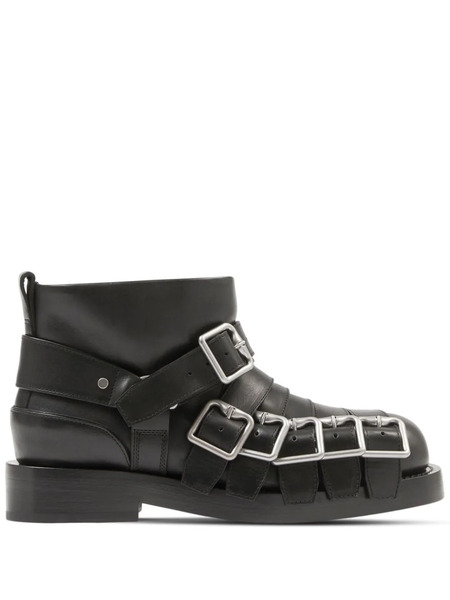  Burberry Botines Con Hebilla - Negro 